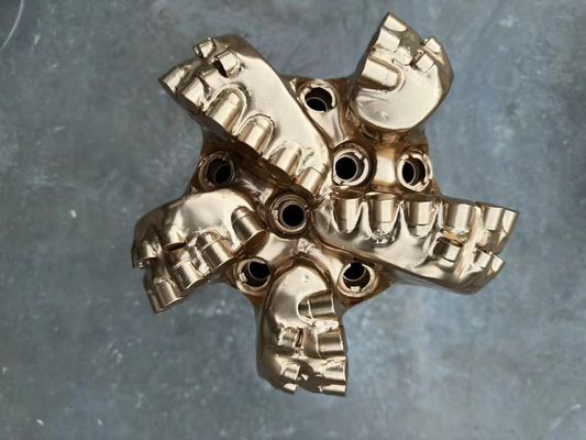 5 blade 8.5 inch PDC Core Drill Bit Double Row Cutter สําหรับการเจาะบ่อน้ํา